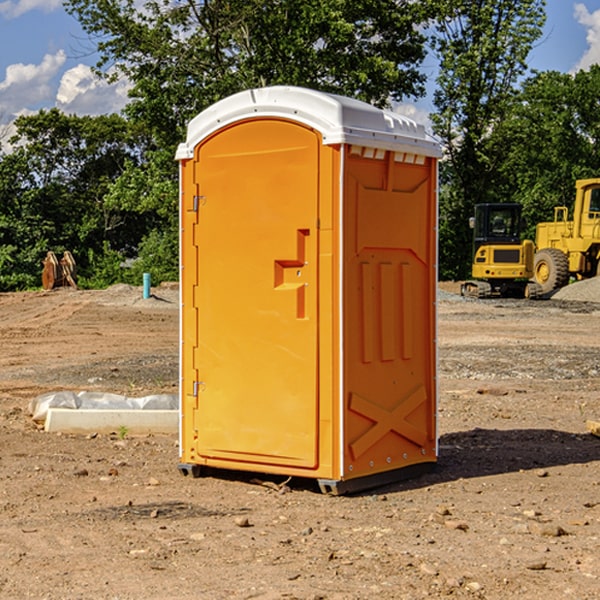 how often are the portable toilets cleaned and serviced during a rental period in Fox Farm-College WY